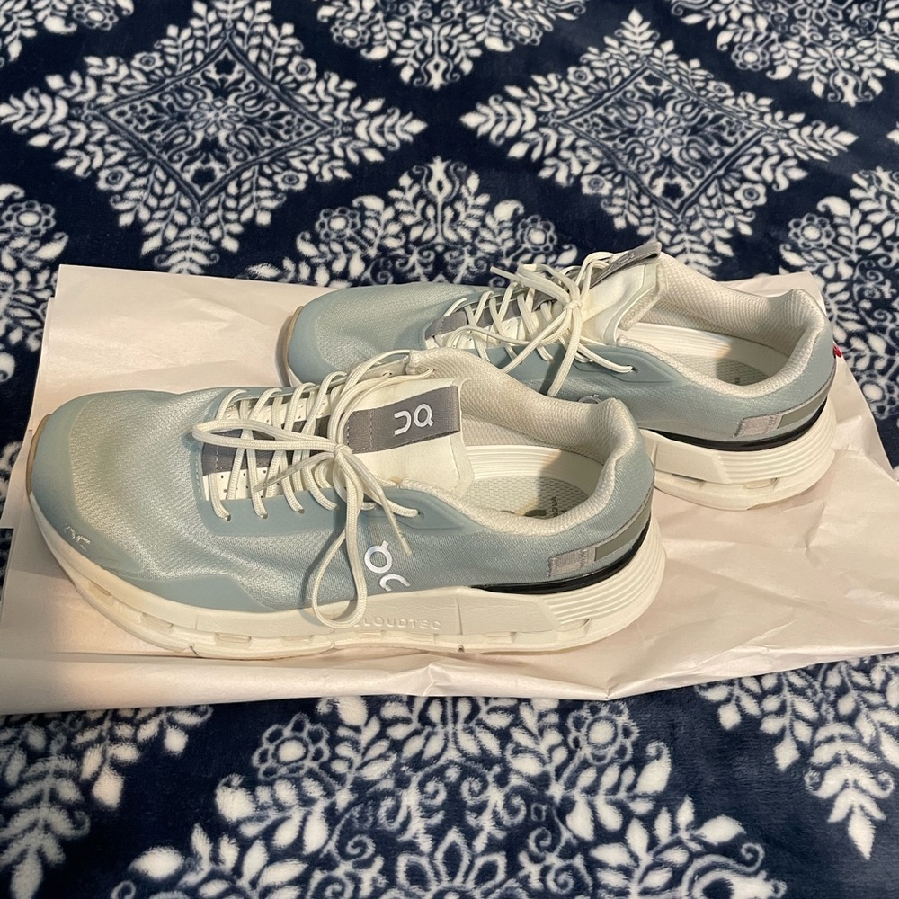 WORN 5-6 TIMES On Cloud Cloudnova Womens Running Shoe Light Blue Size 9
